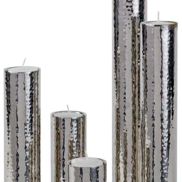 Hammered Bud Vase Set